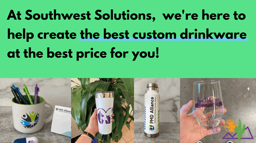 custom drinkware for promoting your business