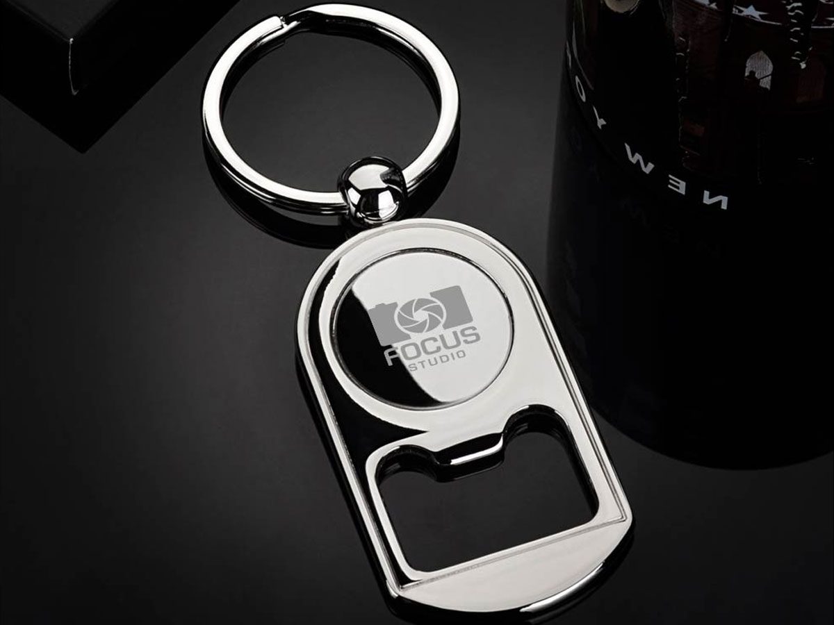company branded metal keychain tag