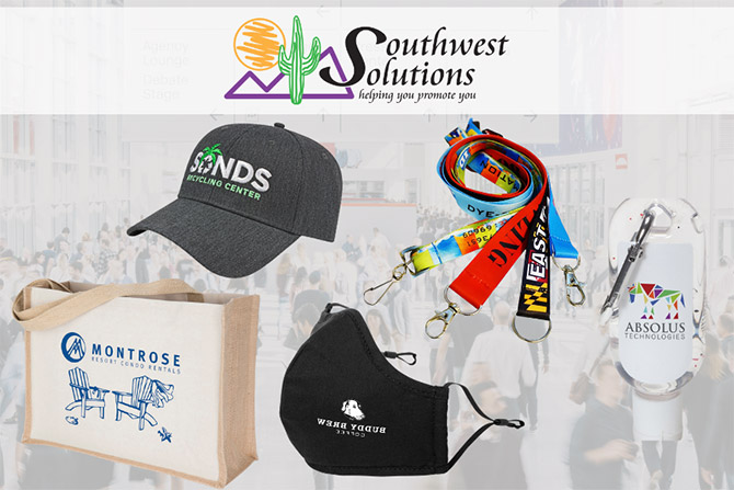 Southwest Solutions logo - hat, keychains, bags, facemask